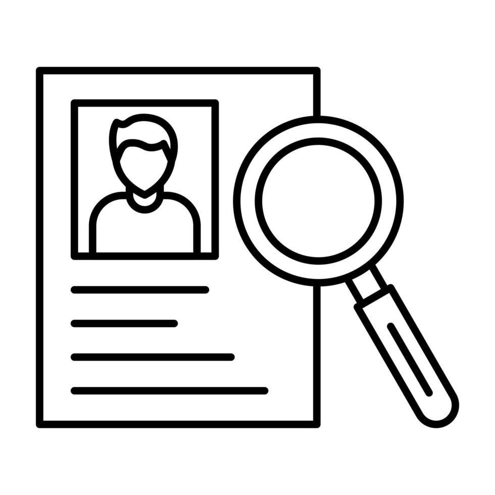 Recruitment Line Icon vector