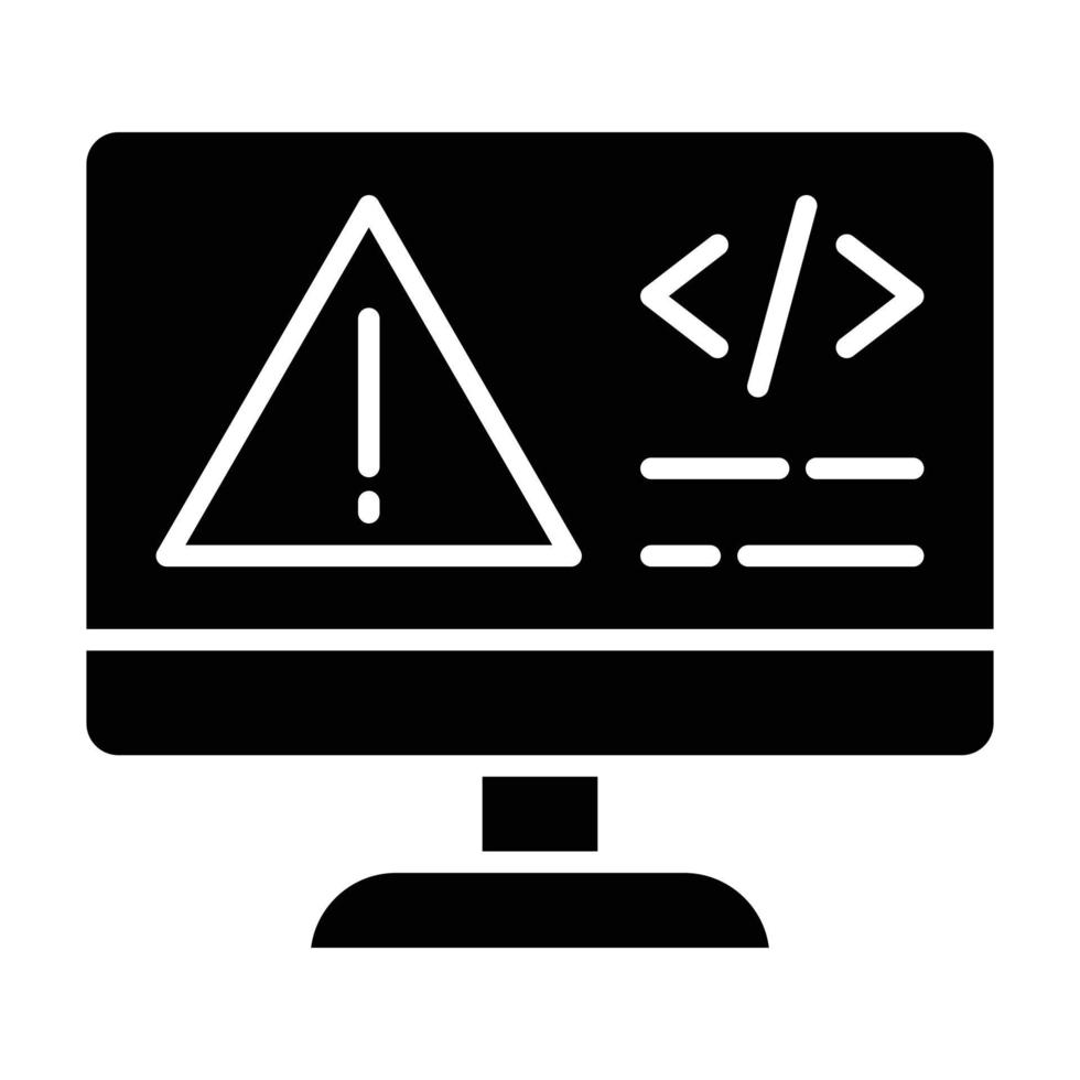Code Error Glyph Icon vector
