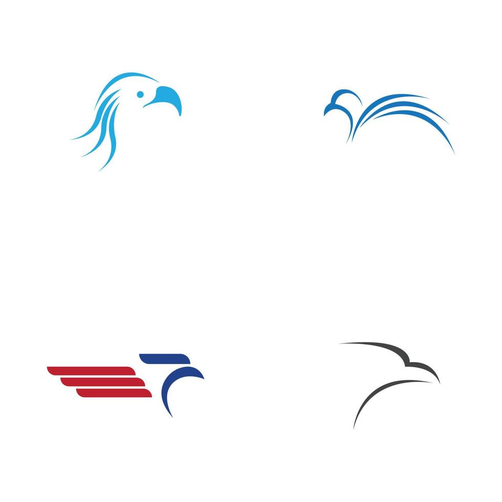 plantilla de diseño de ilustración de vector de logotipo de águila - vector