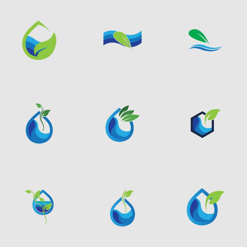 hydroponics logo set vector illustration design template