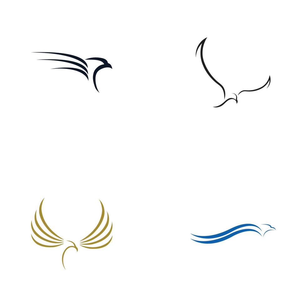 plantilla de diseño de ilustración de vector de logotipo de águila - vector