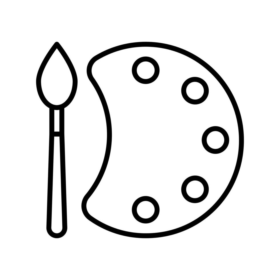 Color Pallete Line Icon vector