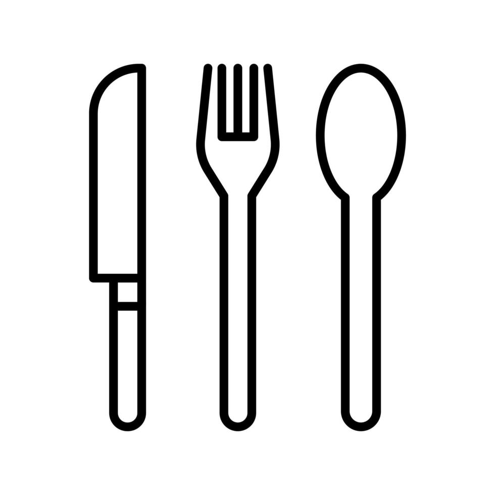 Cutlery Line Icon vector