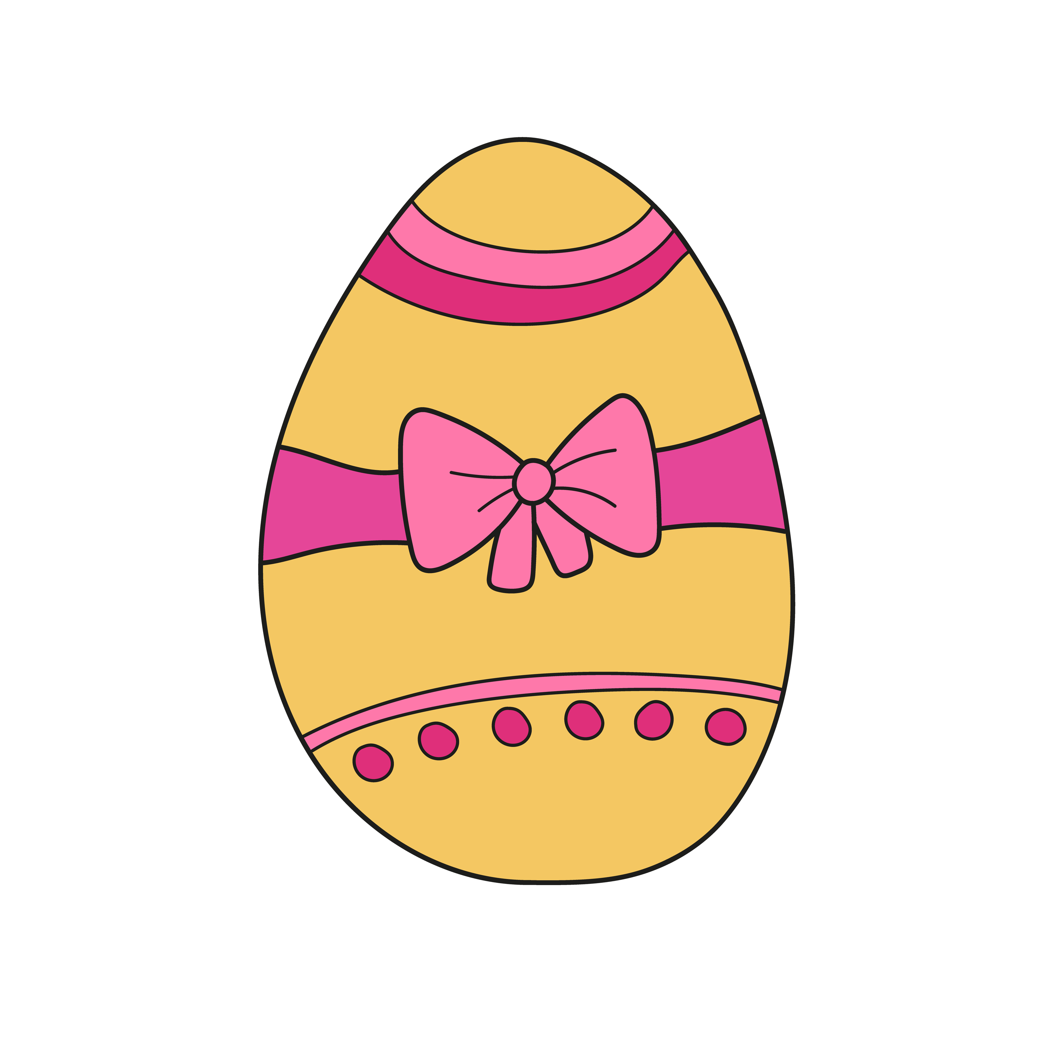 Simple cartoon icon. Decoration easter egg. 4597910 Vector Art at Vecteezy