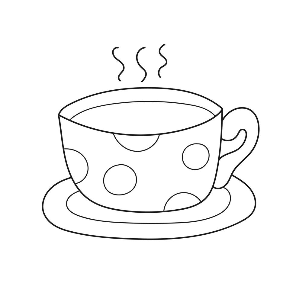 Dibujo de Una taza con flor para colorear