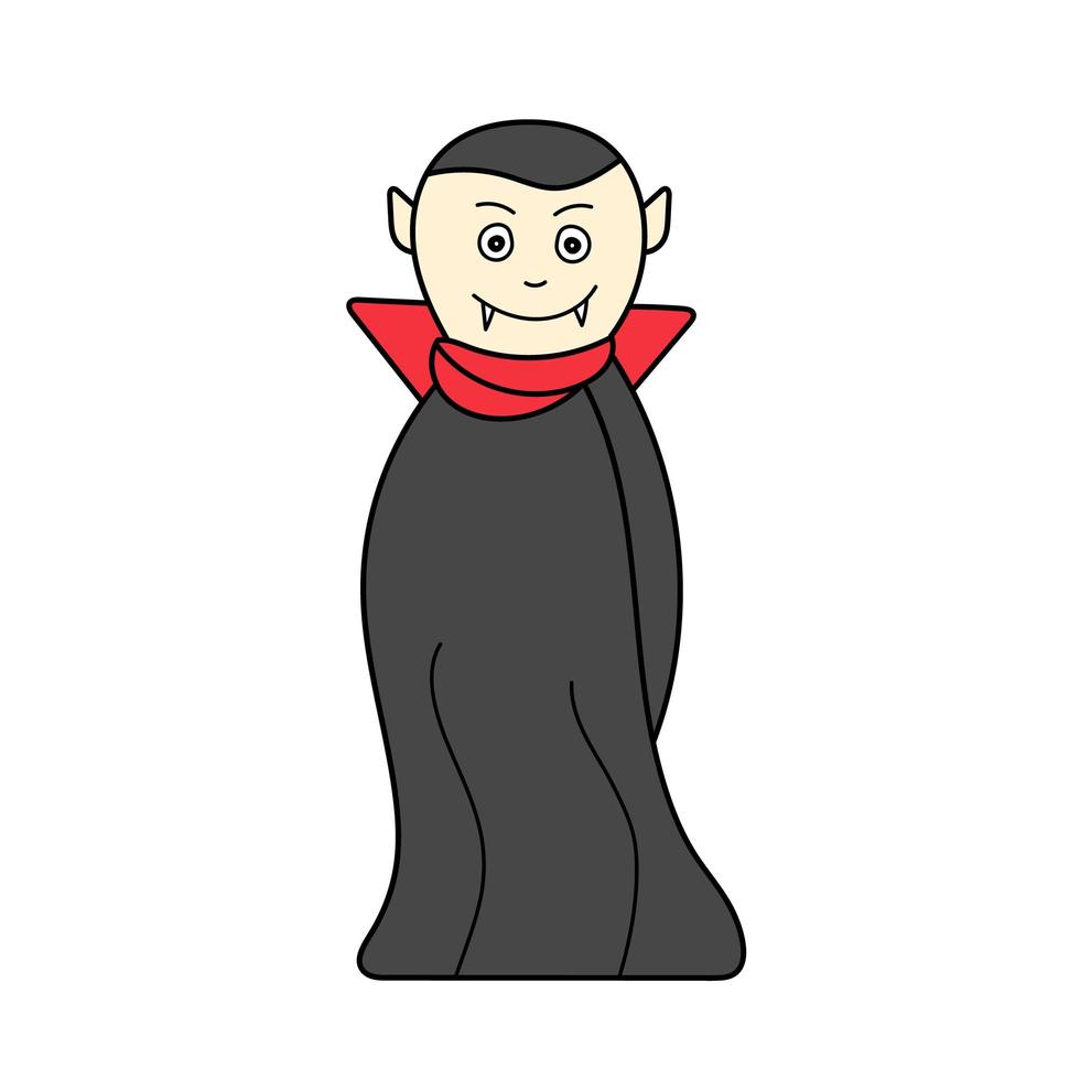 Simple cartoon icon. Vampire Dracula vector