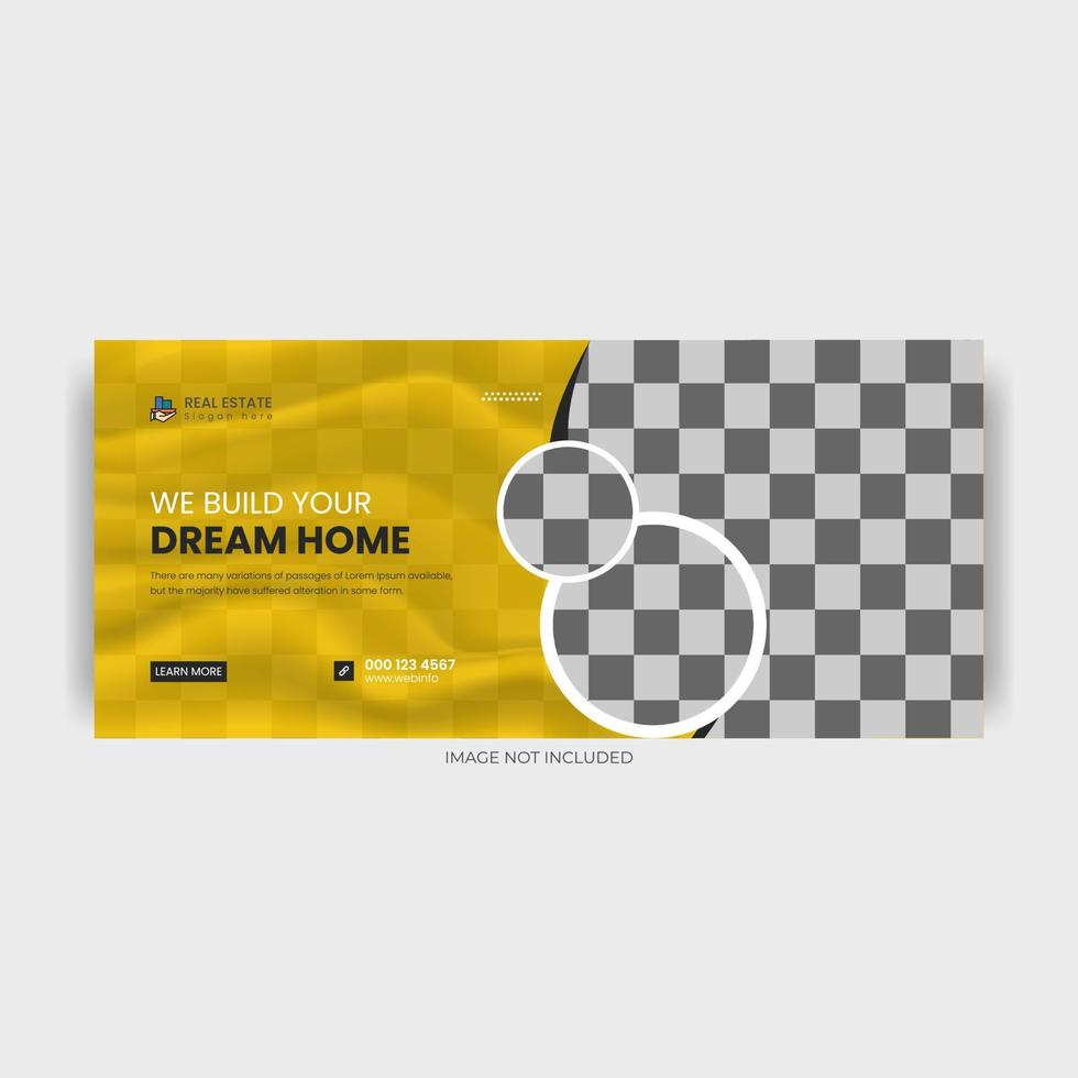 MODERN REAL ESTATE SOCIAL MEDIA POST AND WEB BANNER vector