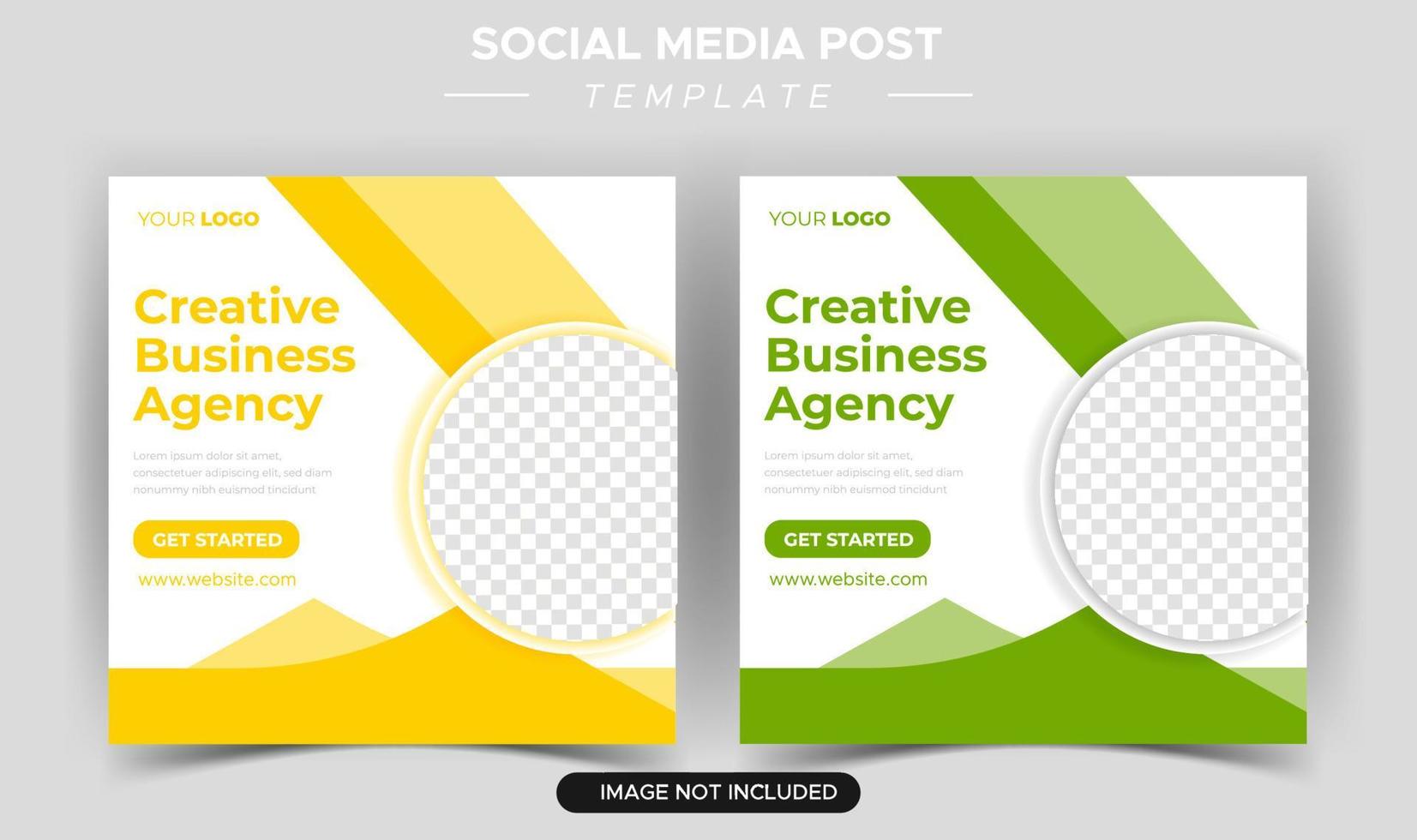 Creative business marketing expert social media templateg agency instagram post template vector