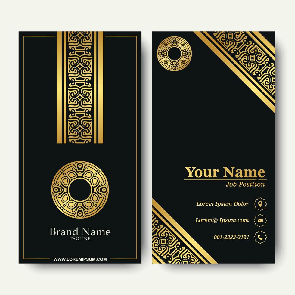 elegant business card with ornament pattern vector