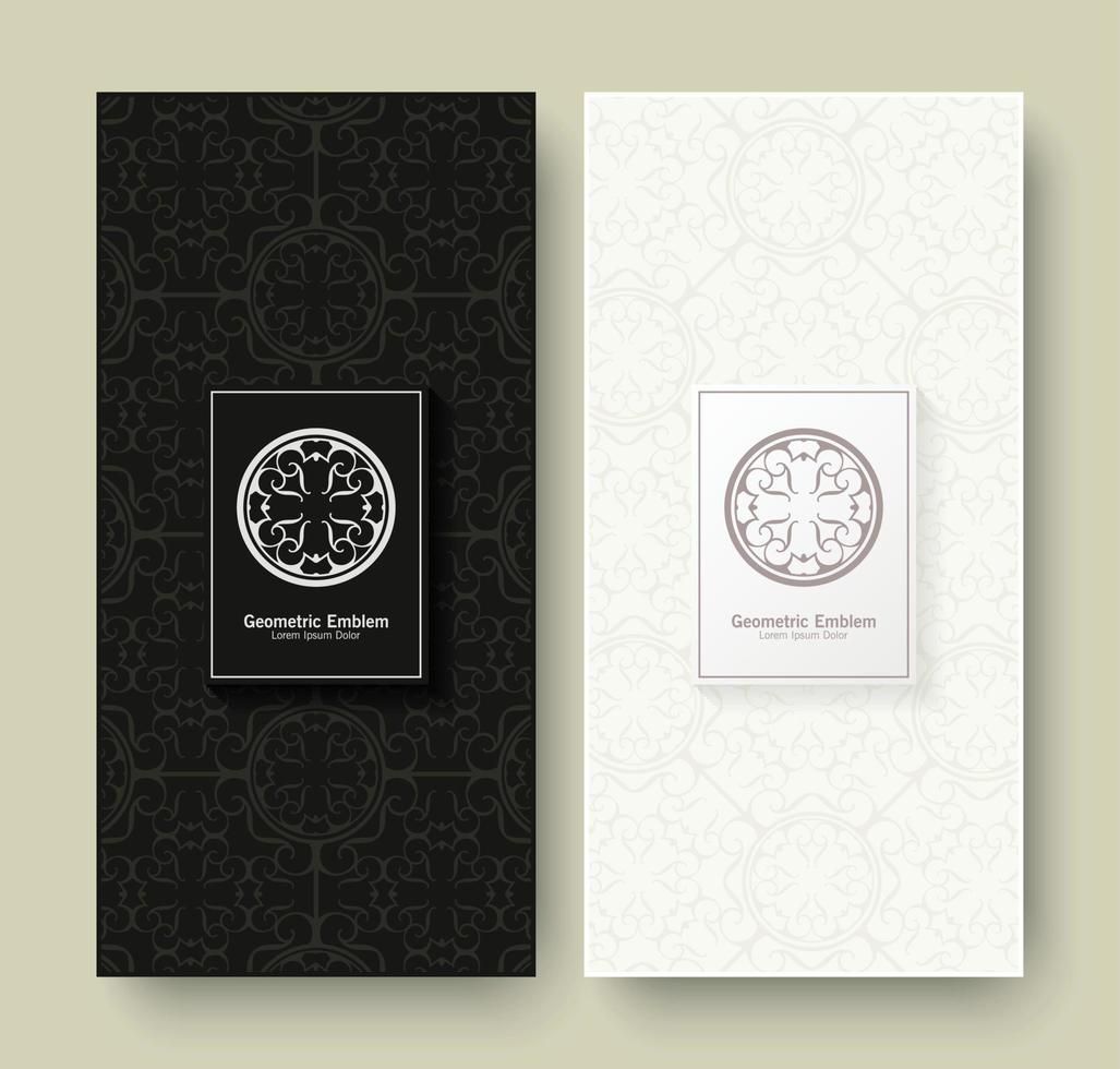 colección de elegantes tarjetas de felicitación de patrón de adorno vector