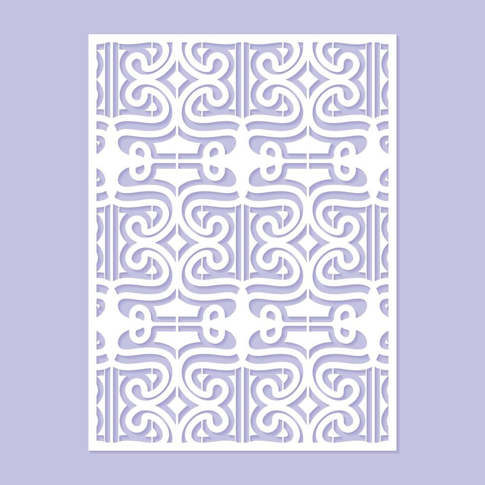 seamless die cut decorative pattern template vector