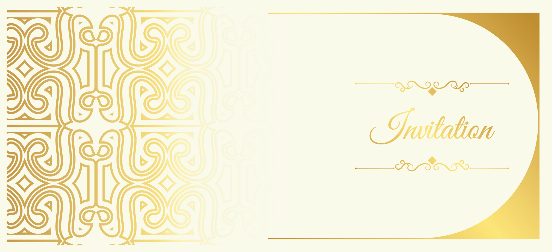 Gold invitation background style ornamental pattern 4598133 Vector Art at  Vecteezy