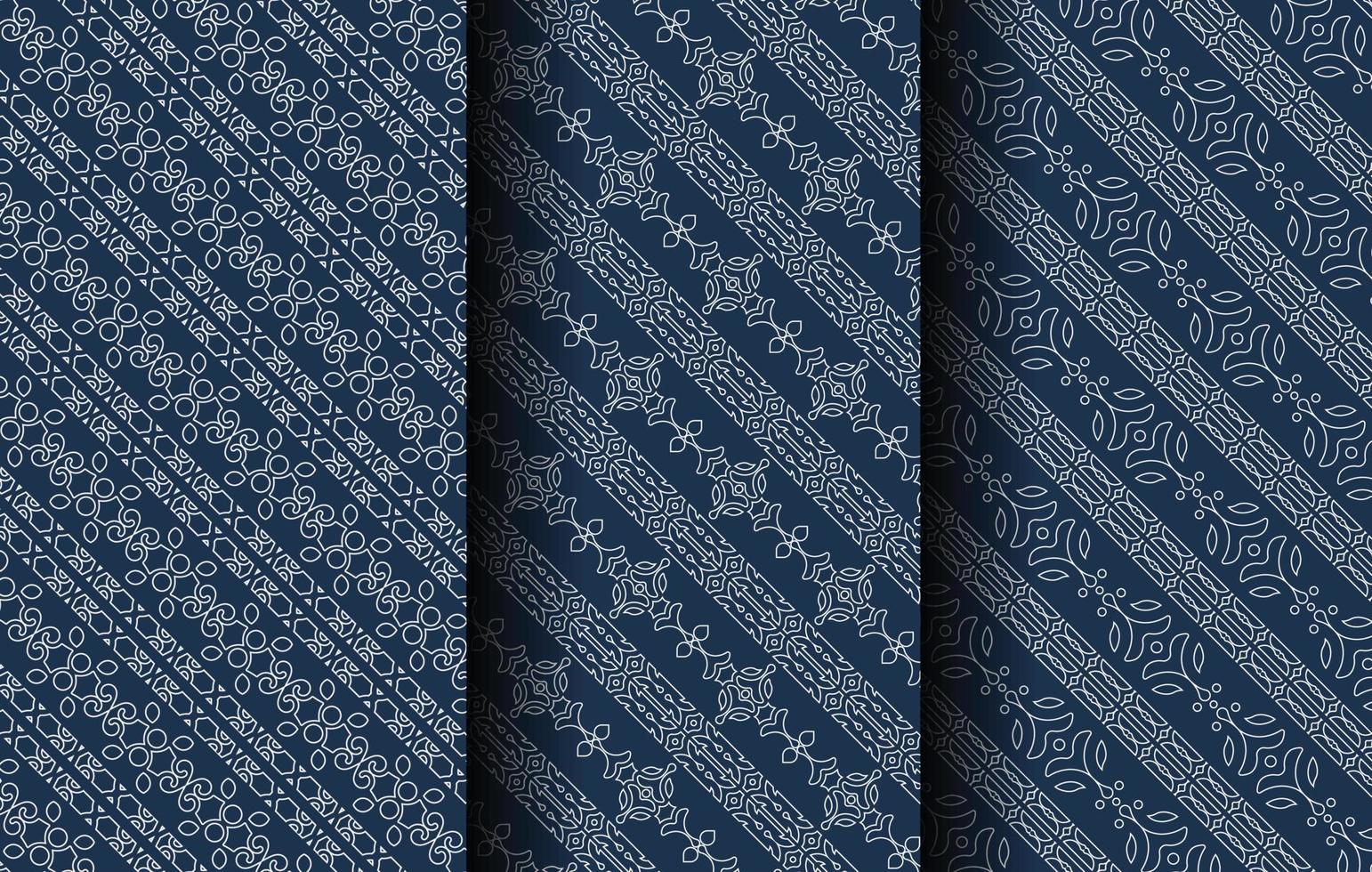 Collection of seamless ornamental ethnic patterns vector