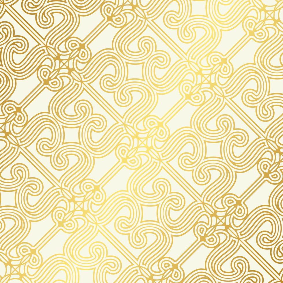 Gold Lines Ornament Geometric Seamless Pattern 4598148 Vector Art at ...