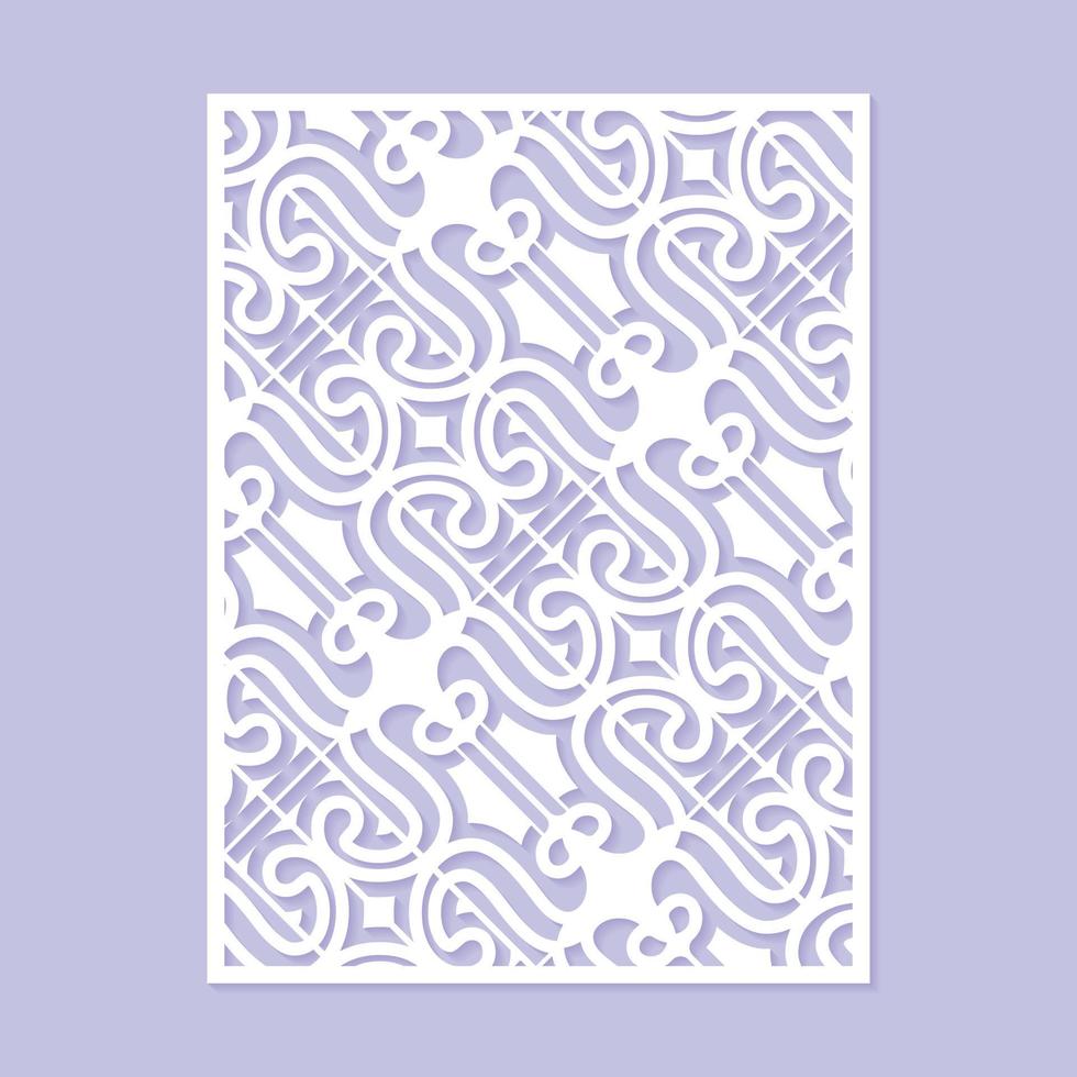 seamless die cut decorative pattern template vector
