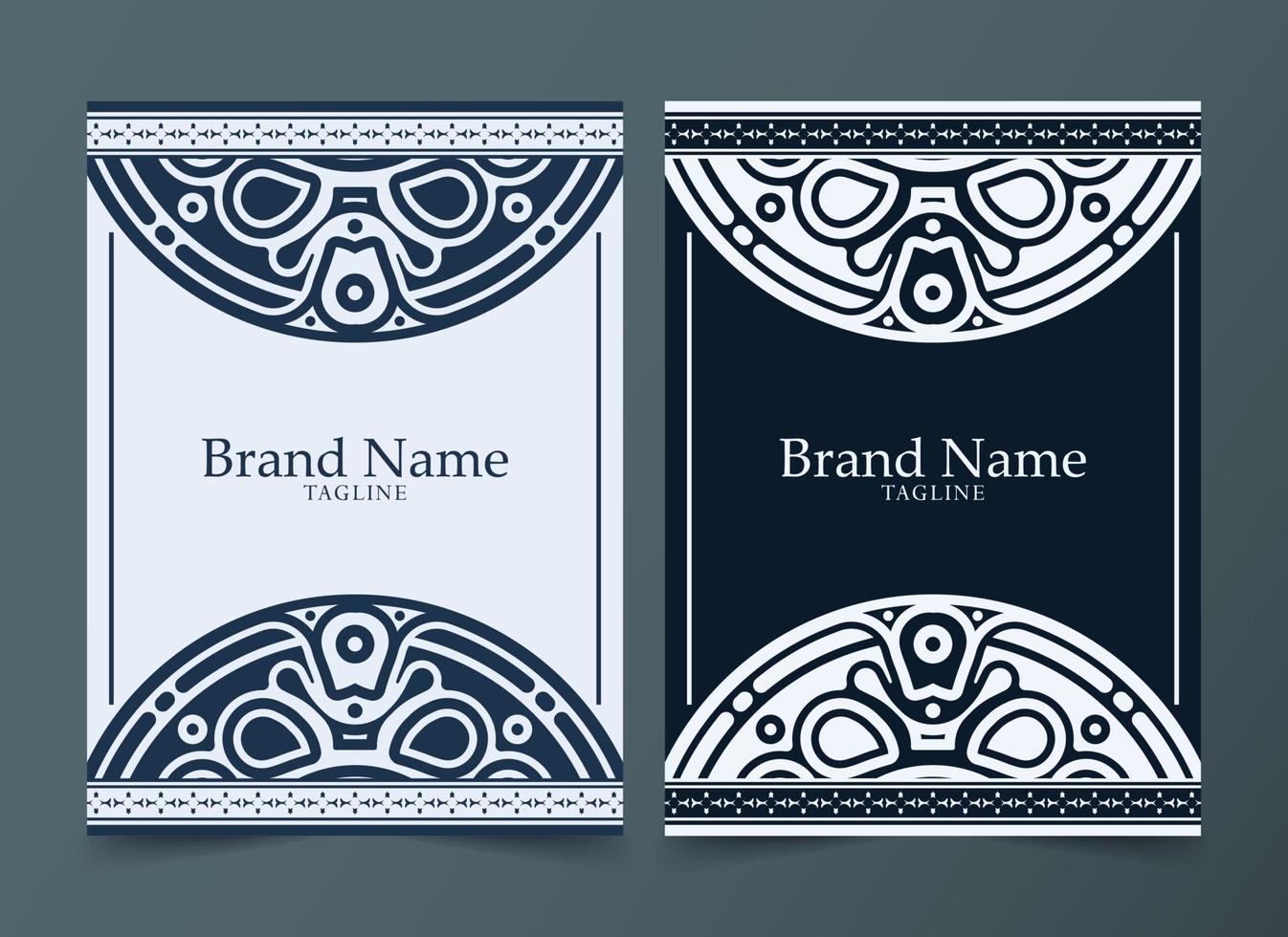 tarjeta de felicitación de estilo ornamental con patrón vector
