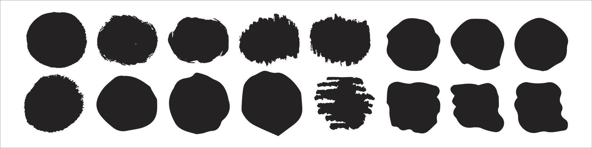 Grunge round shapes. Grunge banner collection. Vector