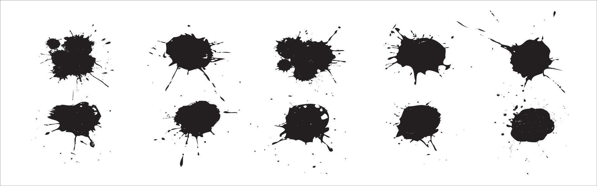 Grunge ink blots vector