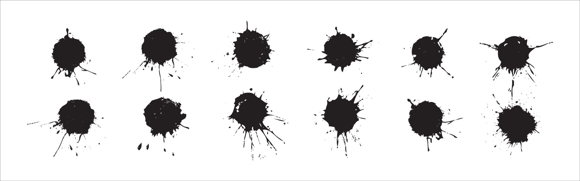 Black paint splatters 4598203 Vector Art at Vecteezy