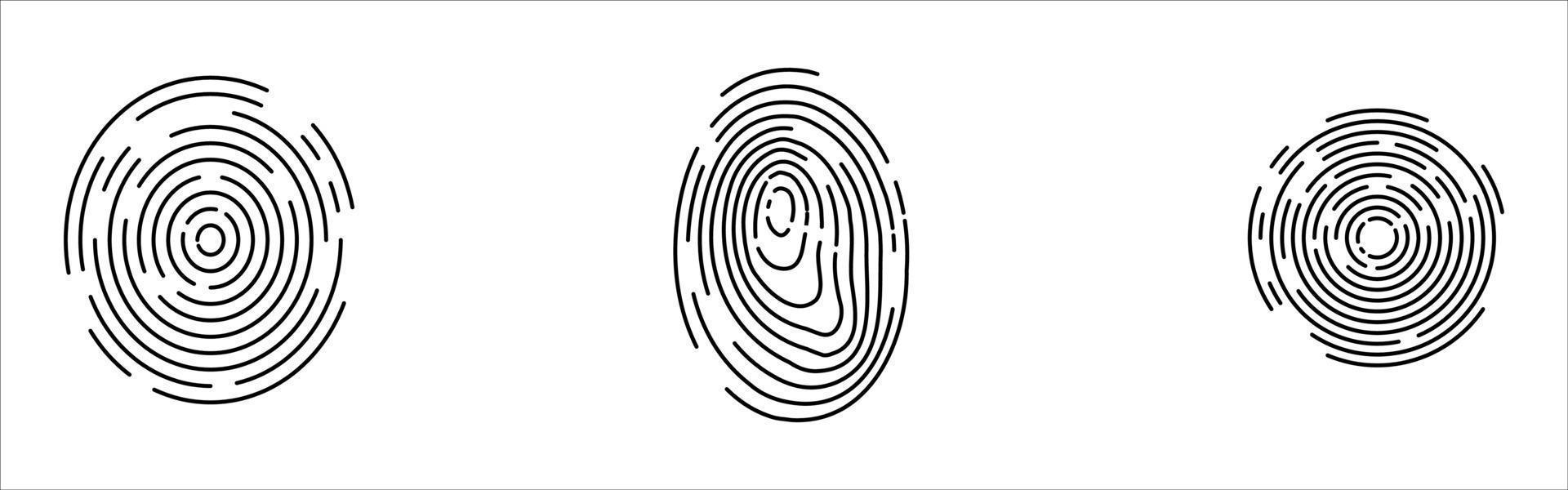 black fingerprints, vector