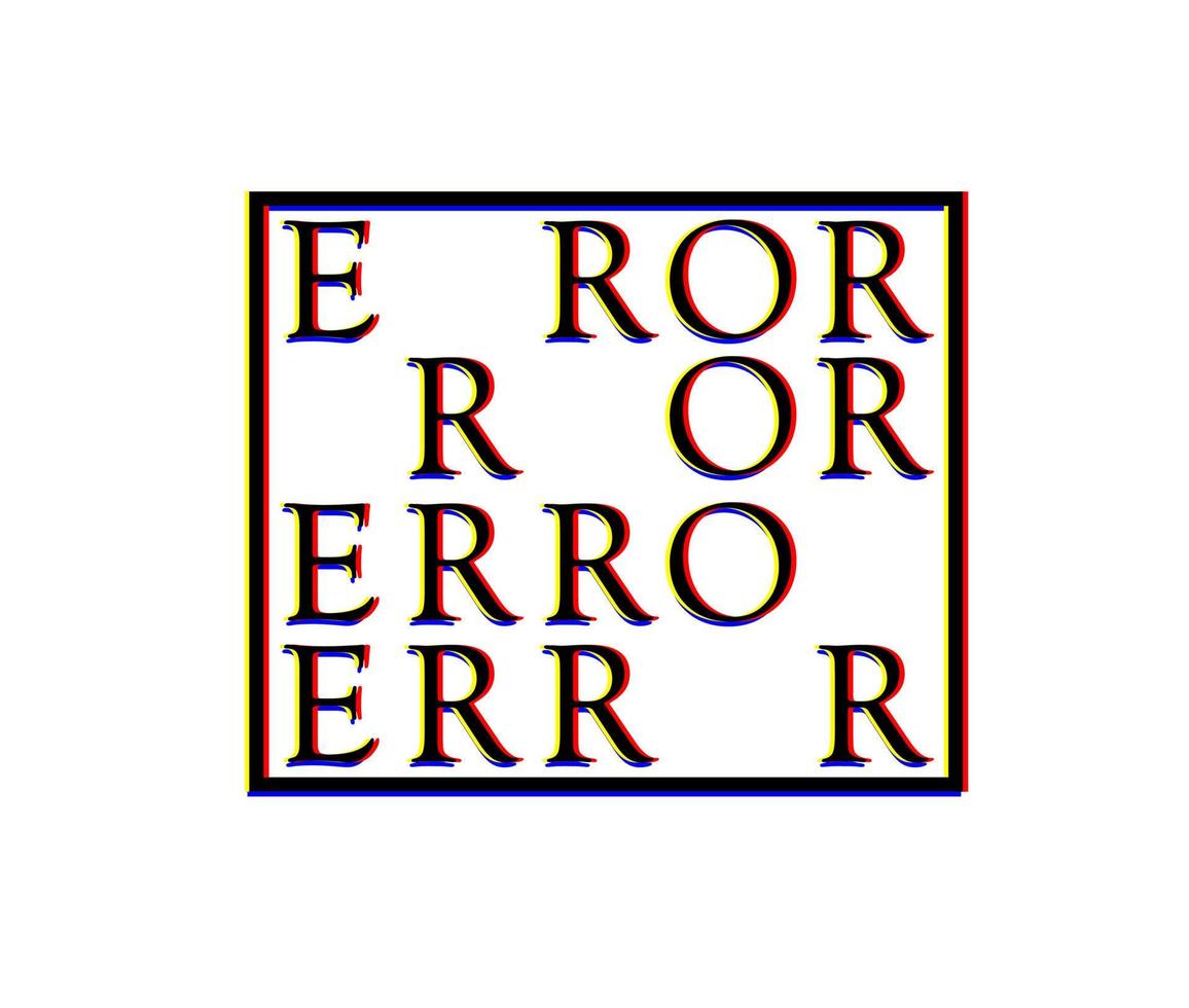 icono de logotipo de tipo de error vector