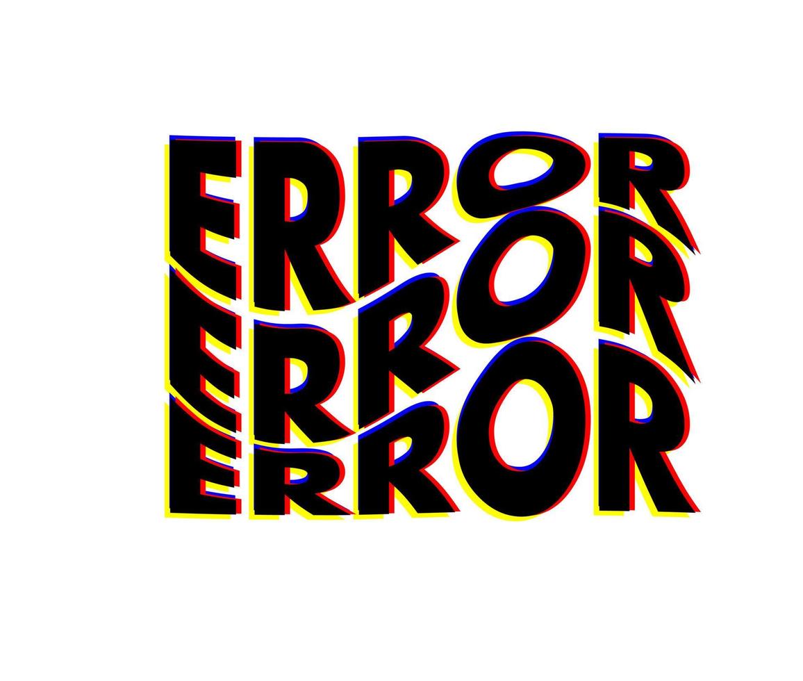 icono de logotipo de tipo de error vector