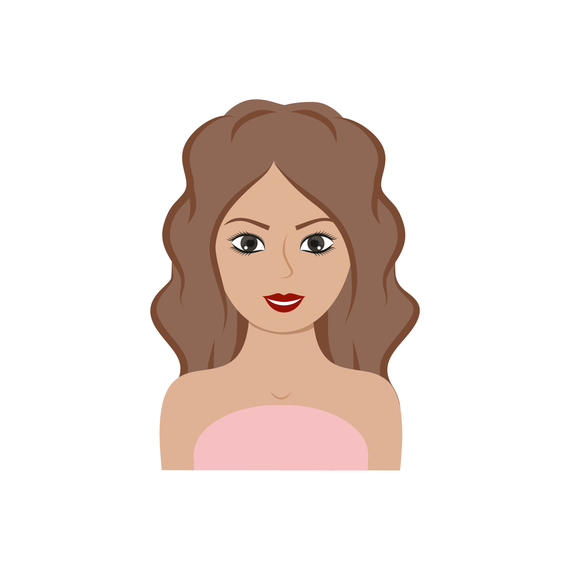 Profile of a beautiful woman with big eyes, makeup and cute hair. Vector  cartoon illustration of women's hairstyles and makeup. Drawing for a beauty  salon, hair salon, Spa Studio. 4598741 Vector Art