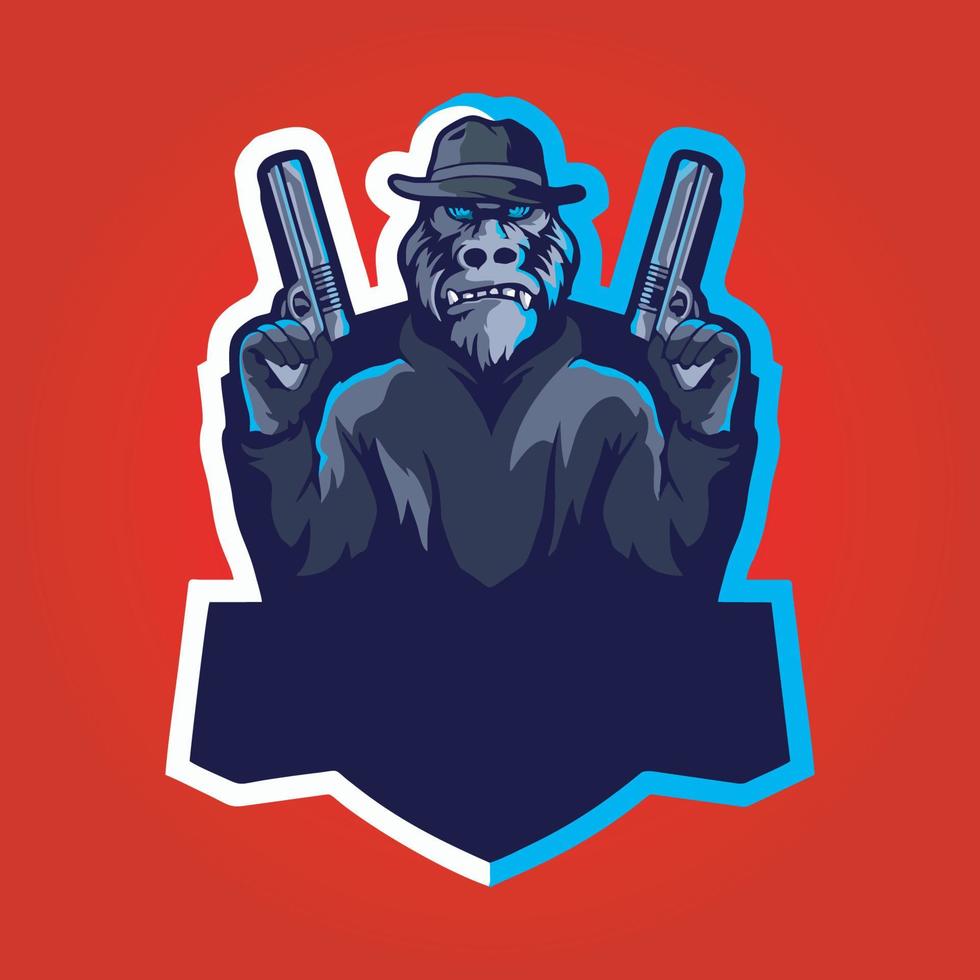gamer mascot logo design vector, gamer illustration for sport team. modern illustrator concept style for badge vector