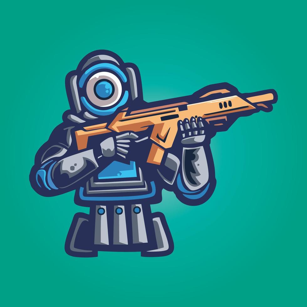 gamer mascot logo design vector, gamer illustration for sport team. modern illustrator concept style for badge vector