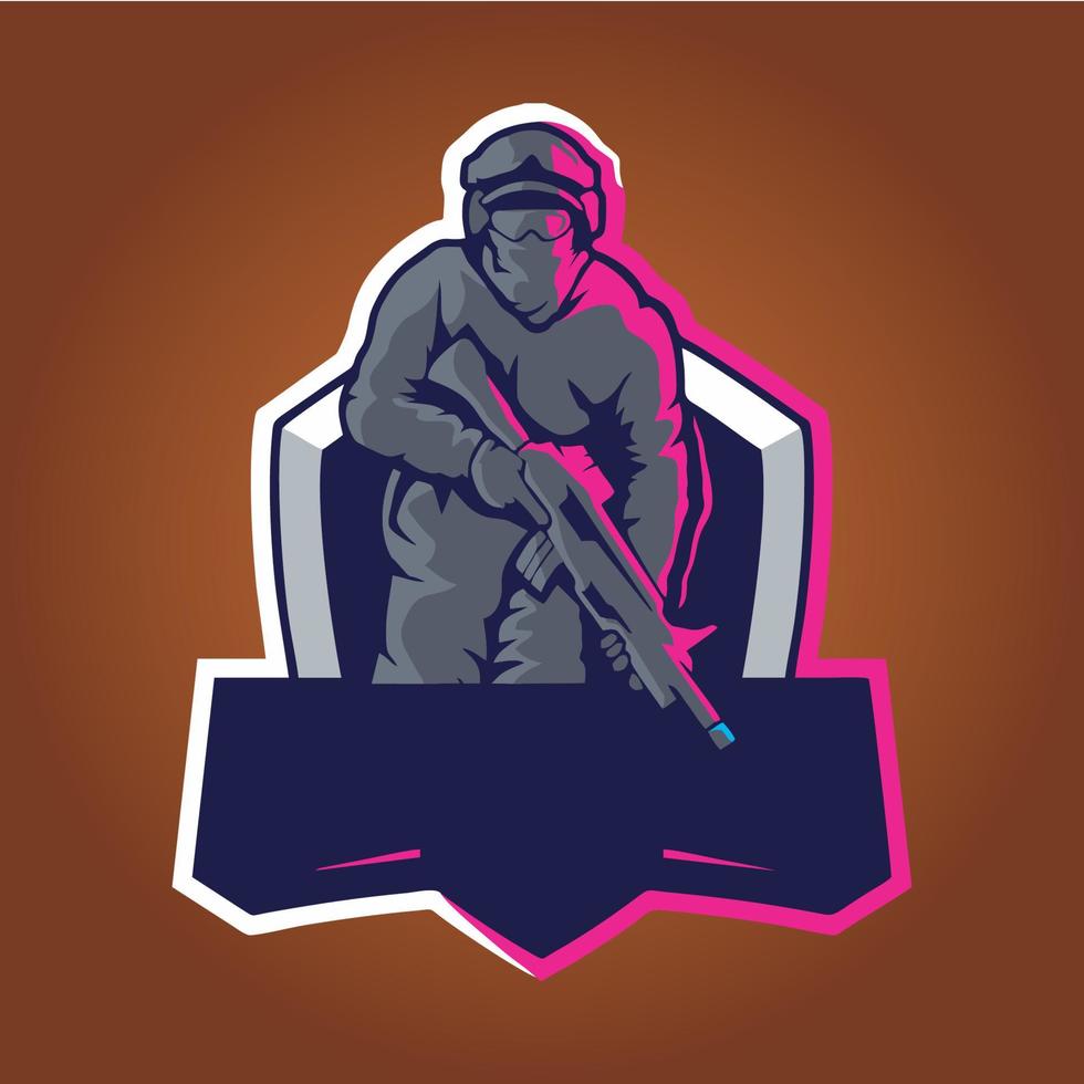 gamer mascot logo design vector, gamer illustration for sport team. modern illustrator concept style for badge vector