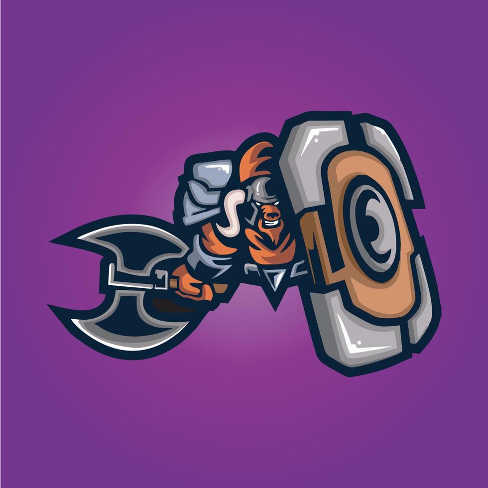 vector de diseño de logotipo de mascota de jugador, ilustración de jugador para equipo deportivo. estilo moderno del concepto del ilustrador para la insignia