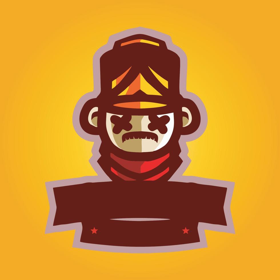 gamer mascot logo design vector, gamer illustration for sport team. modern illustrator concept style for badge vector