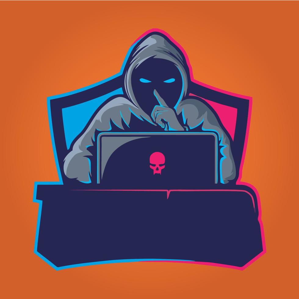 gamer mascot logo design vector, gamer illustration for sport team. modern illustrator concept style for badge vector