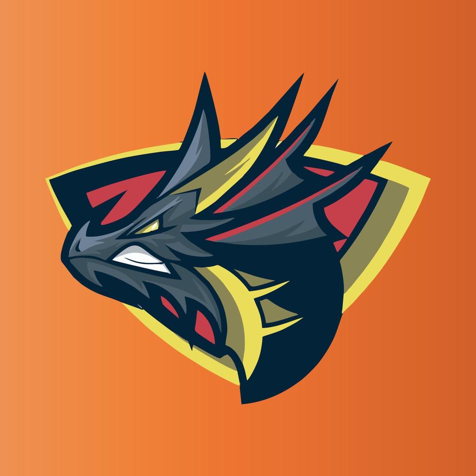 vector de diseño de logotipo de mascota de jugador, ilustración de jugador para equipo deportivo. estilo moderno del concepto del ilustrador para la insignia