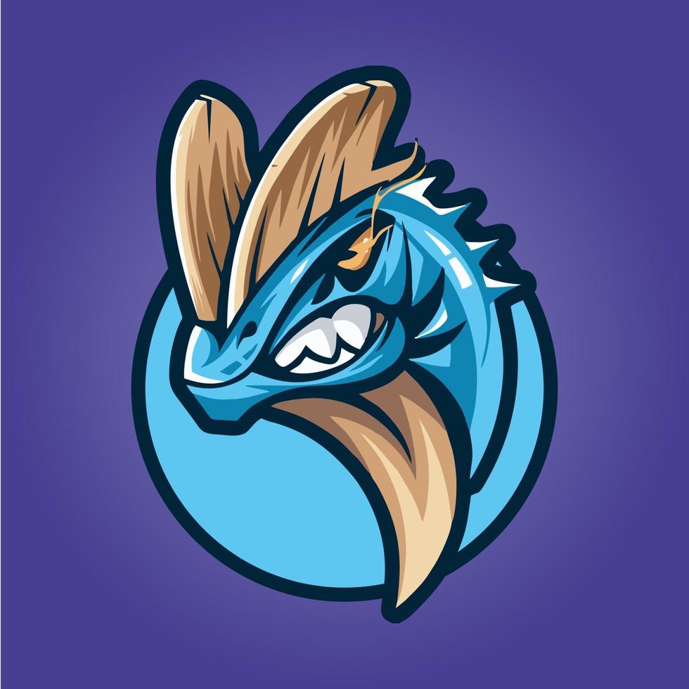 vector de diseño de logotipo de mascota de jugador, ilustración de jugador para equipo deportivo. estilo moderno del concepto del ilustrador para la insignia