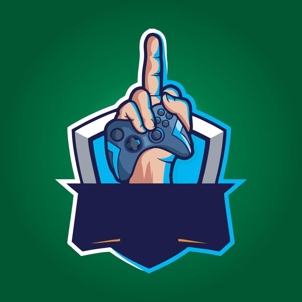 gamer mascot logo design vector, gamer illustration for sport team. modern illustrator concept style for badge vector