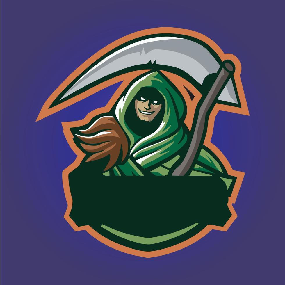 vector de diseño de logotipo de mascota de jugador, ilustración de jugador para equipo deportivo. estilo moderno del concepto del ilustrador para la insignia