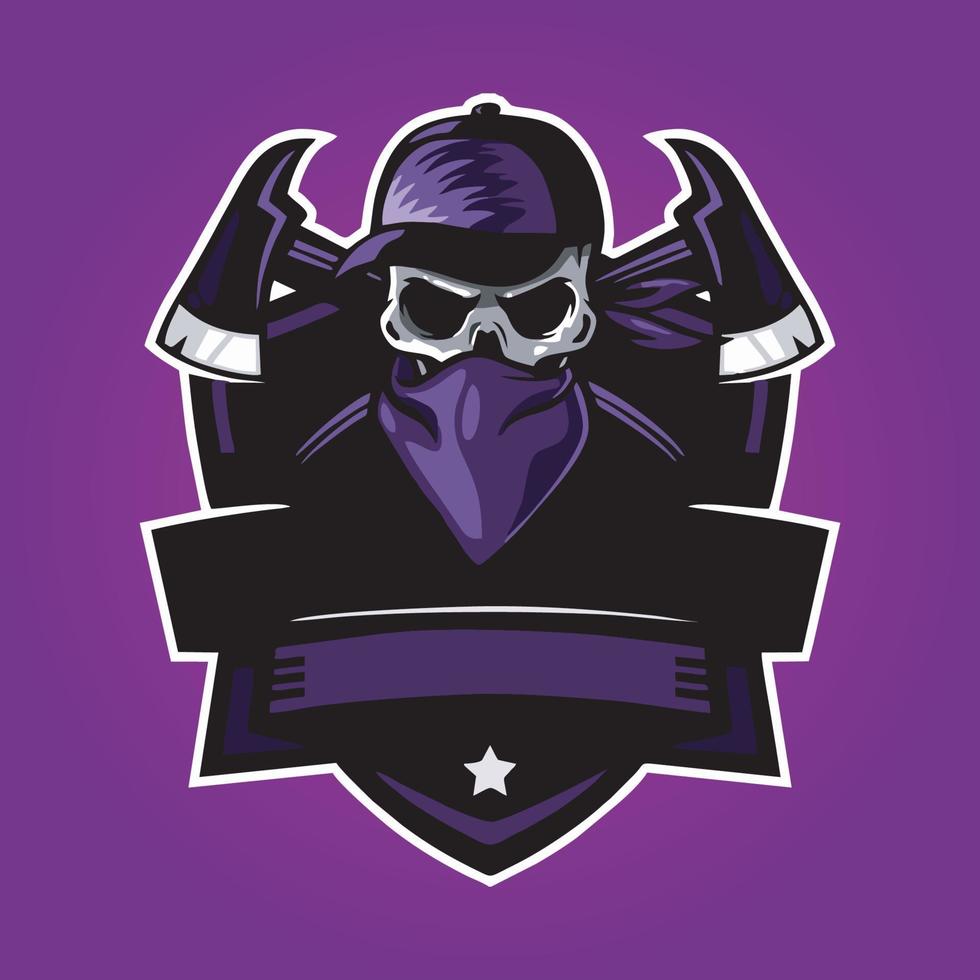 vector de diseño de logotipo de mascota de jugador, ilustración de jugador para equipo deportivo. estilo moderno del concepto del ilustrador para la insignia