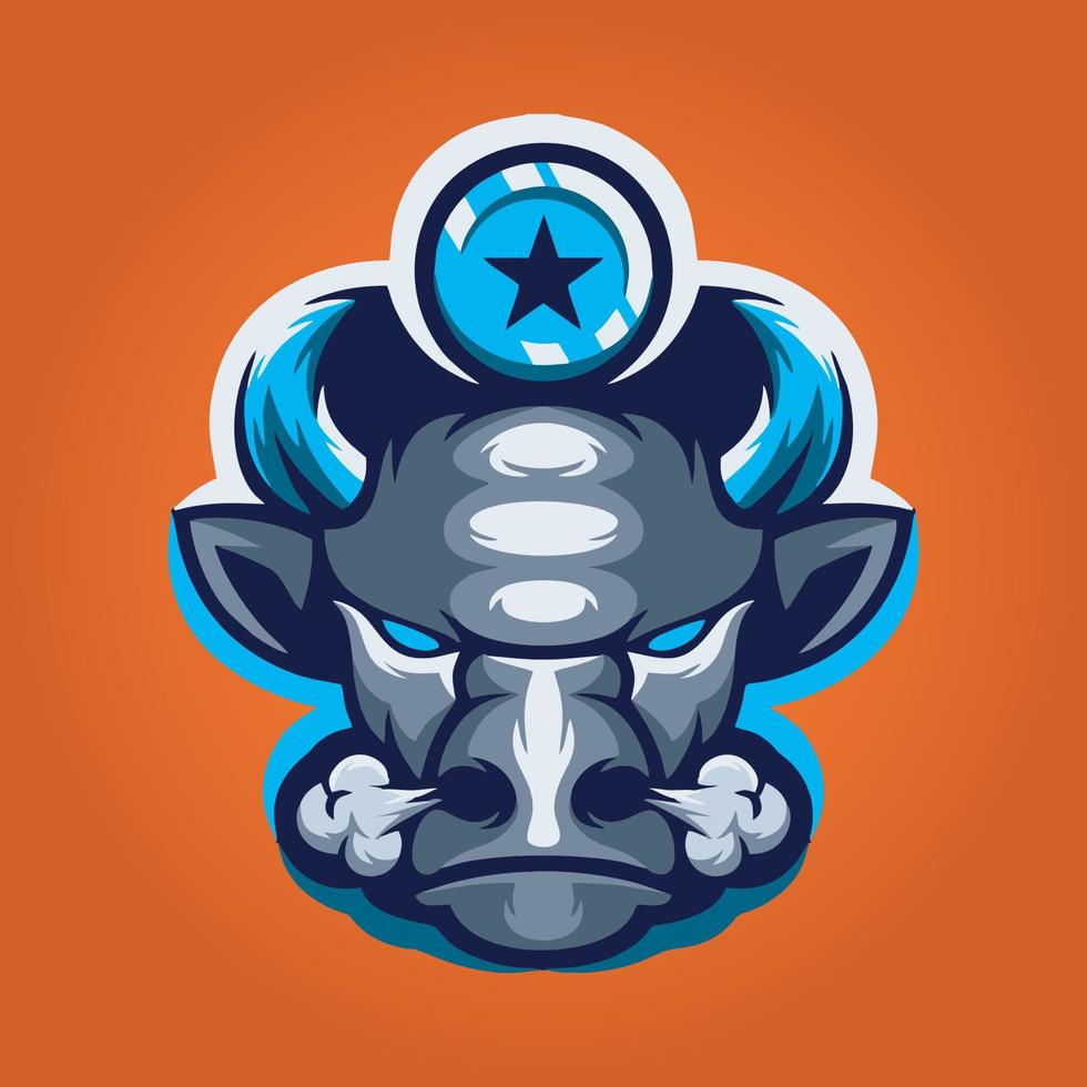 vector de diseño de logotipo de mascota de jugador, ilustración de jugador para equipo deportivo. estilo moderno del concepto del ilustrador para la insignia