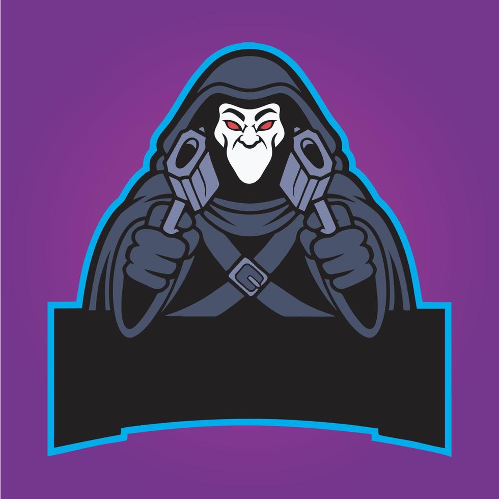 gamer mascot logo design vector, gamer illustration for sport team. modern illustrator concept style for badge vector