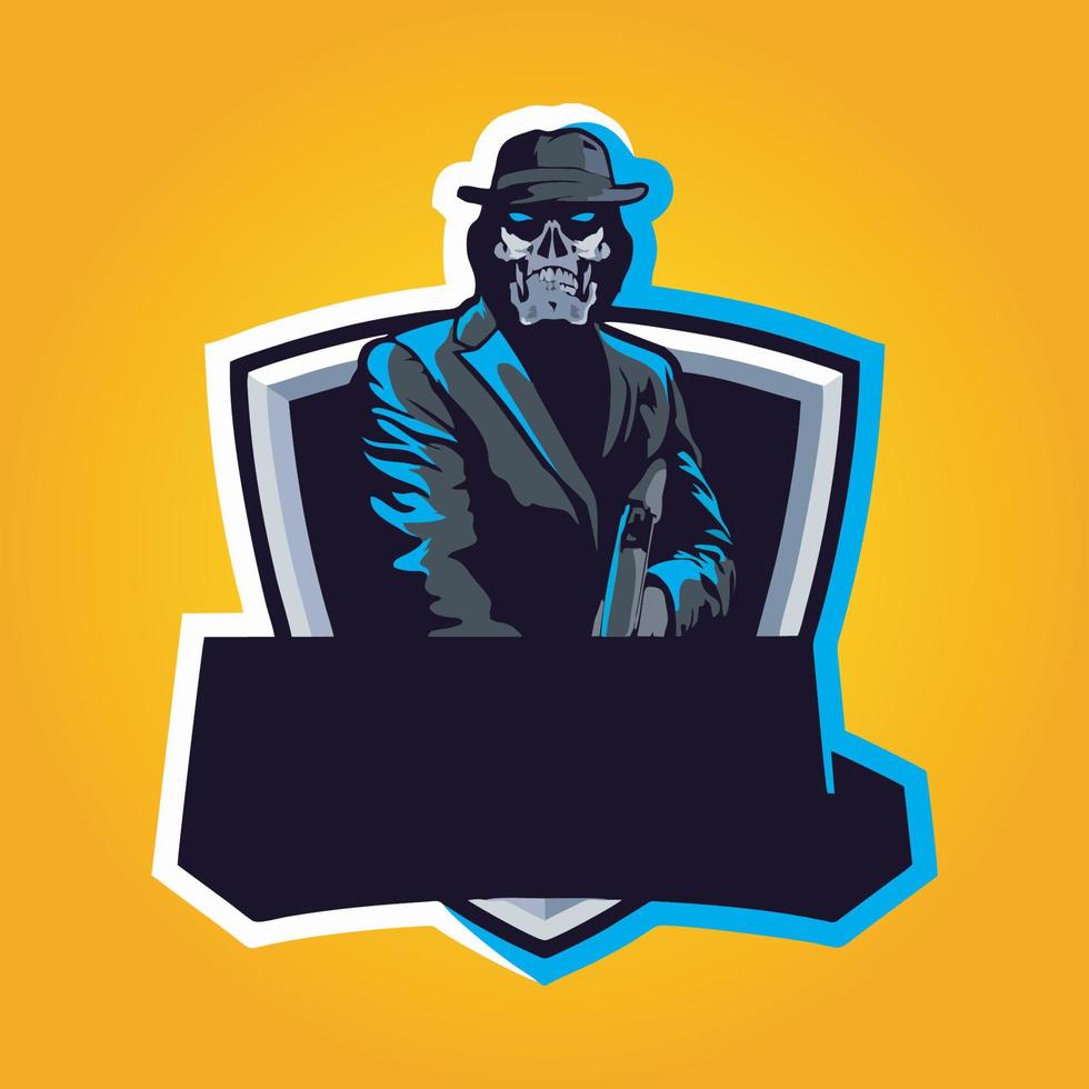 gamer mascot logo design vector, gamer illustration for sport team. modern illustrator concept style for badge vector