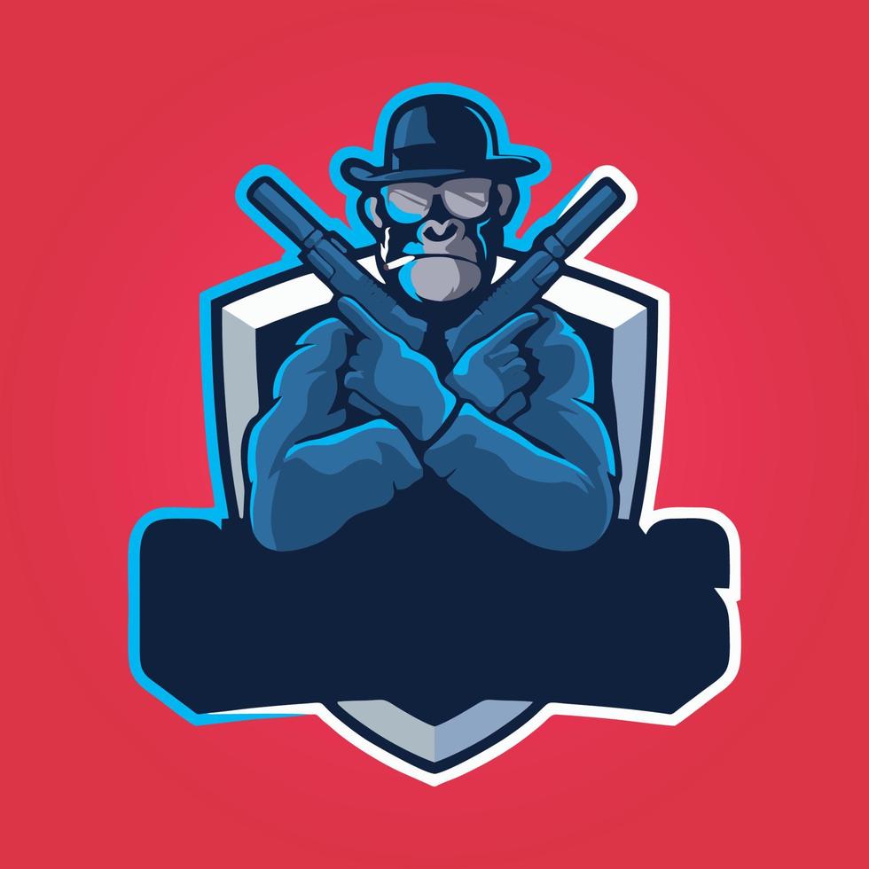 gamer mascot logo design vector, gamer illustration for sport team. modern illustrator concept style for badge vector