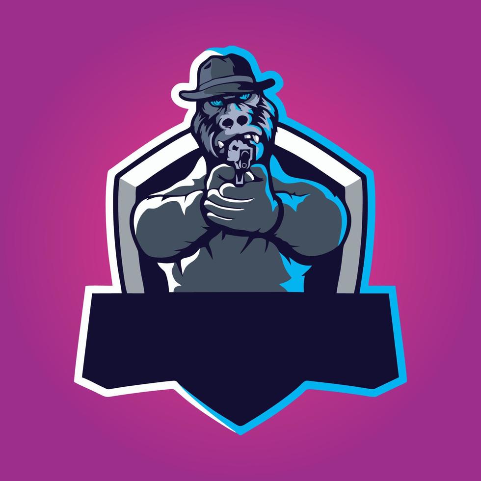 gamer mascot logo design vector, gamer illustration for sport team. modern illustrator concept style for badge vector