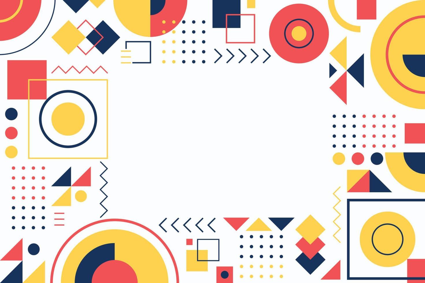 Abstract Flat Geometric Background vector