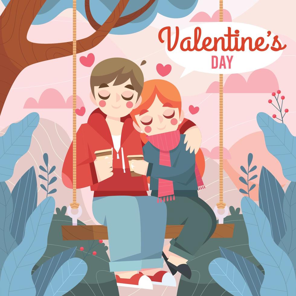 un dia de san valentin romantico para parejas vector