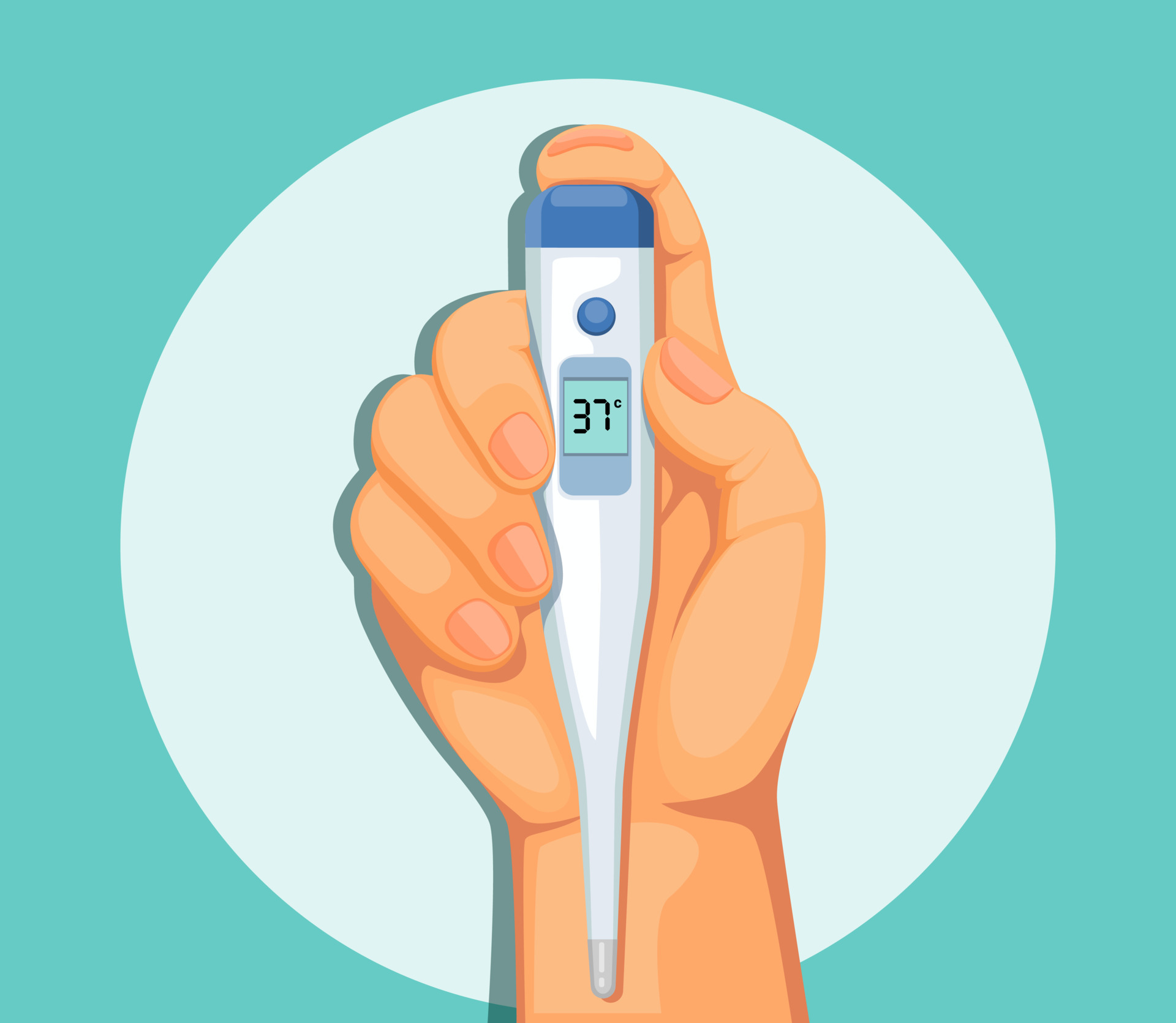 Hand holding thermometer to check temperature body symbol concept in cartoon illustration vector 4599573 Vector Art at Vecteezy Hand holding thermometer to check temperature body symbol concept in cartoon illustration vector 4599573 Vector Art at Vecteezy