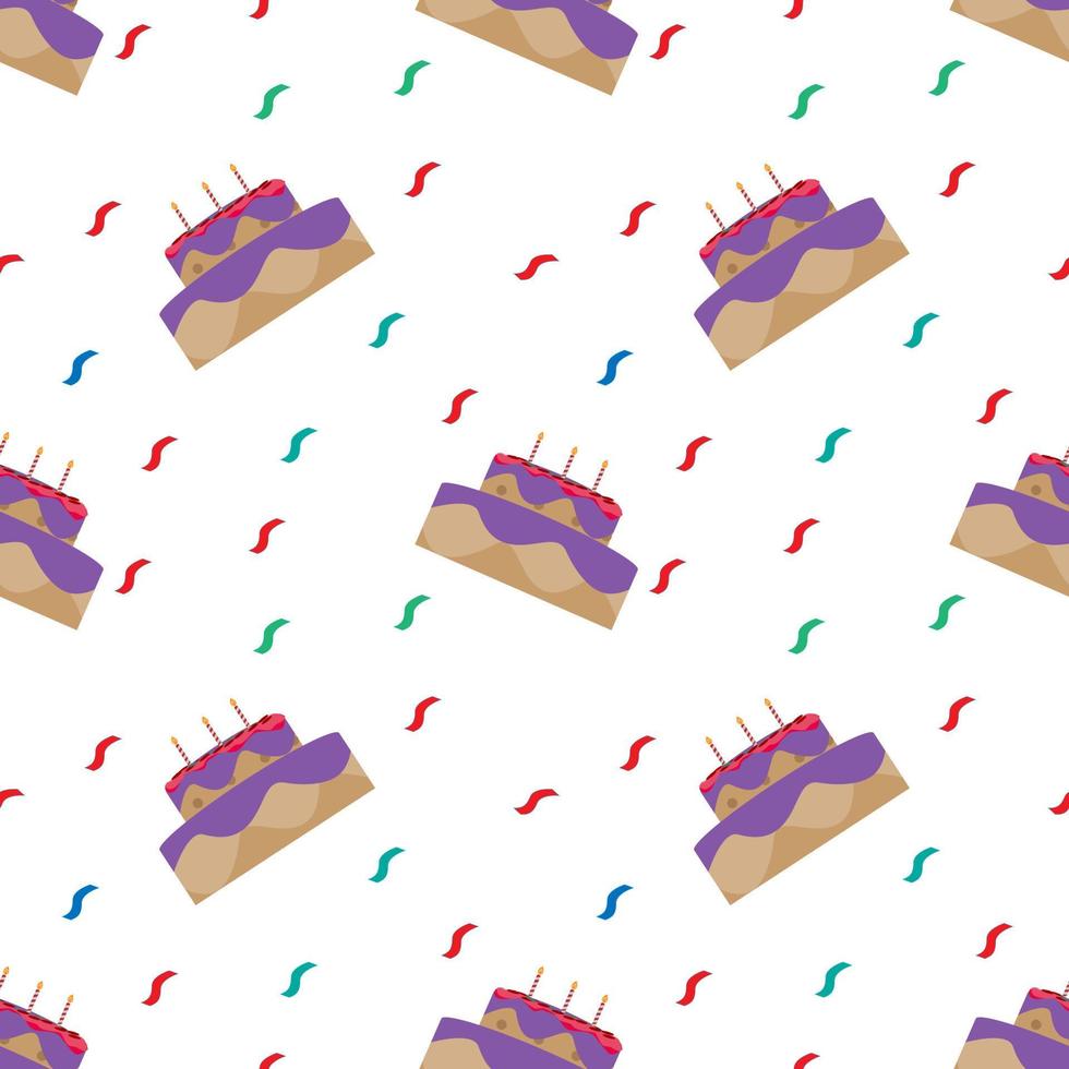 background seamles pattern birthday cake vector design. flat designs for print and design purposes. modern template