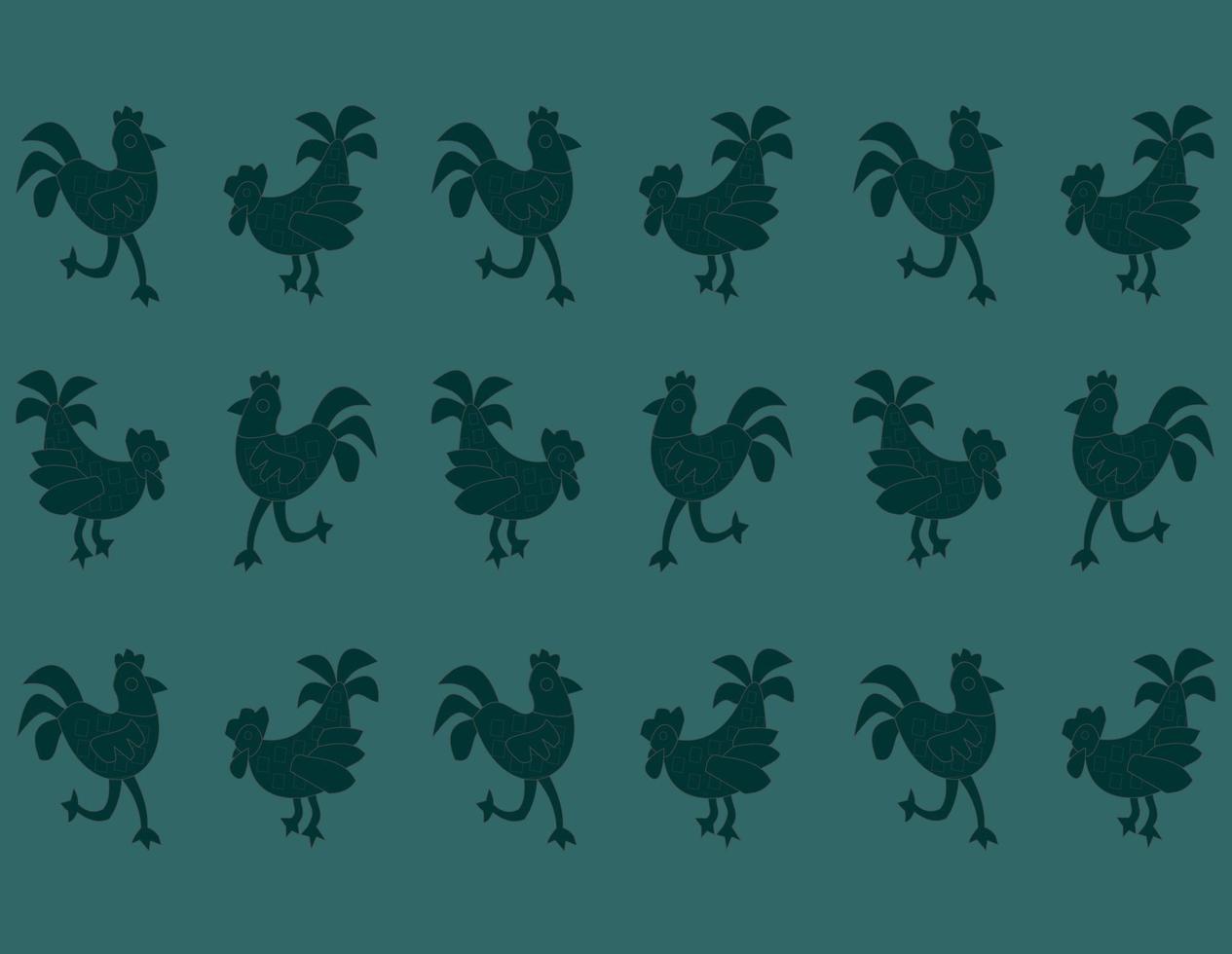 vector background design with chicken pattern motif. designs for printing on fabrics, quilts and graphic needs. modern templates. illustrations.