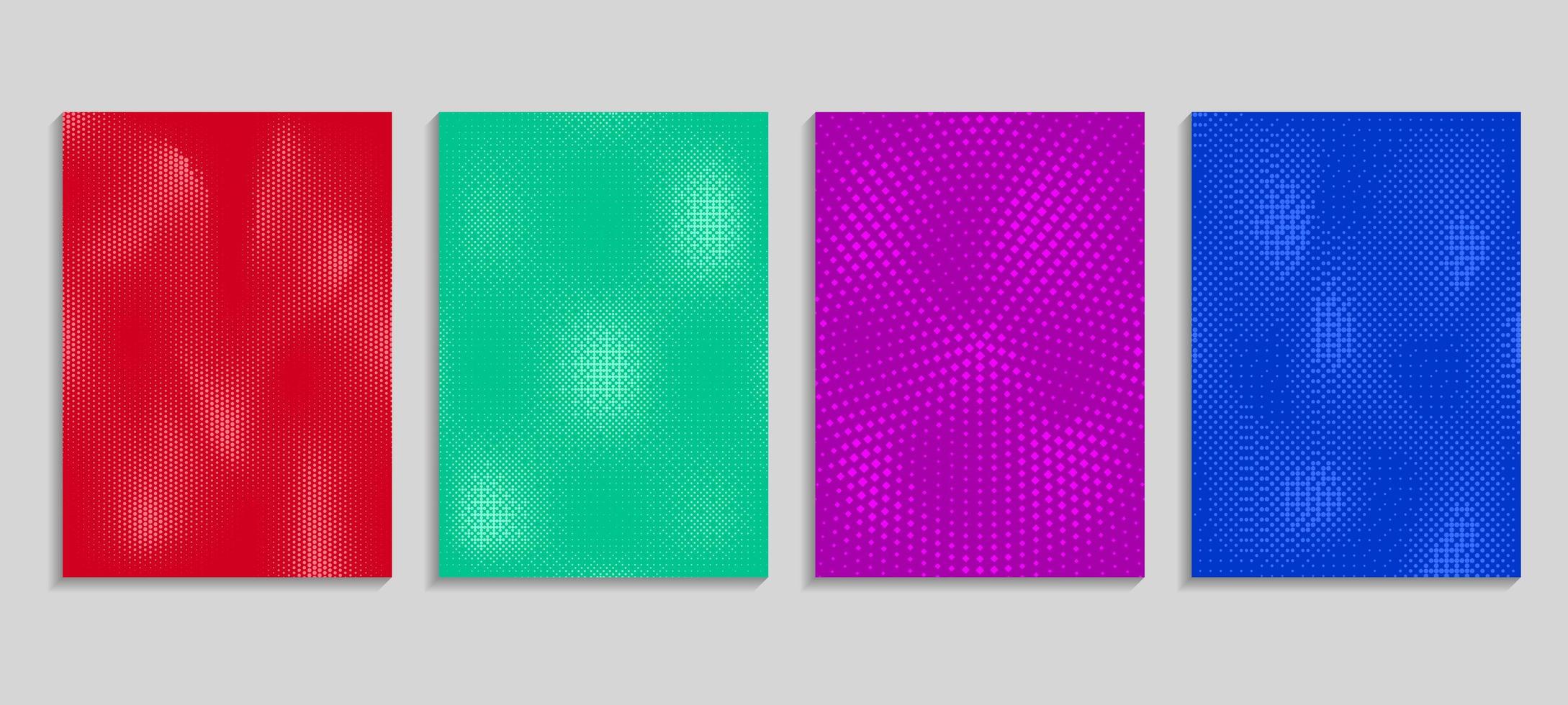 Minimal abstract vector halftone cover design template. Future geometric gradient background. Vector templates for placards, banners, flyers, presentations and reports