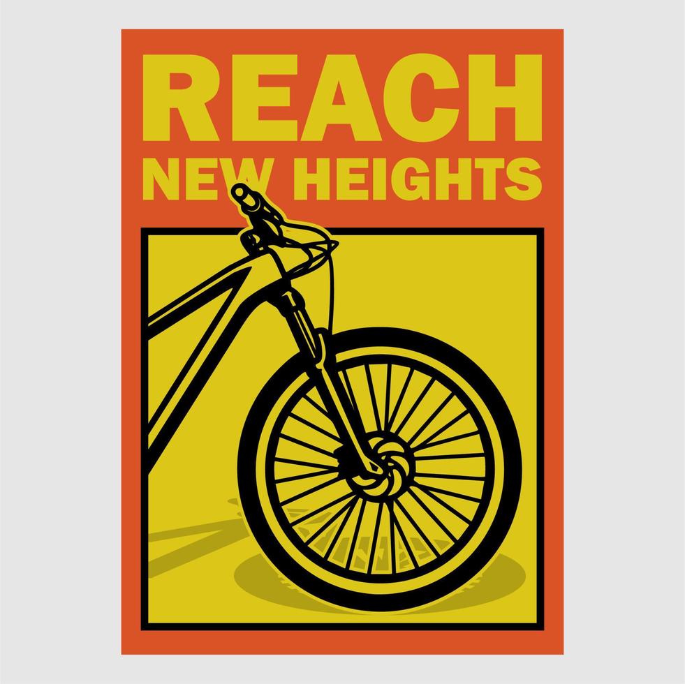 vintage poster design reach new heights retro illustration vector